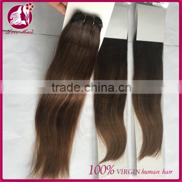 Factory wholesale 100% virgin brazilian ombre human hair extensions