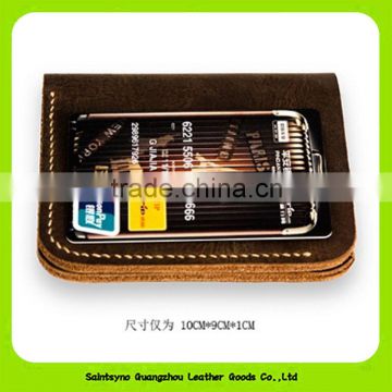 16329 Simple design eco-friendly leather credit card holder