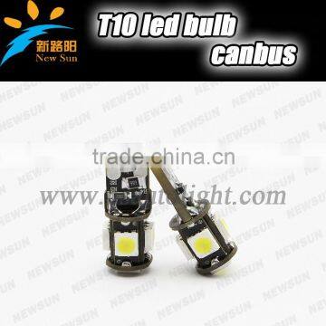 Canbus T10 5 smd 5050 Indicator Light Auto Car Led Bulb Wedge Bulb Lamp Decode Led Light Bulb T10 Led Wedge Bulb