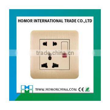 Electric Outlets/sockets /1 Gang Switch + Versatile Five-holesocket With Neon photo-5