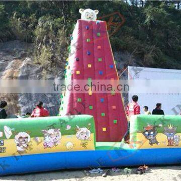 Top quality inflatable rock climbing wall for Beach Playground