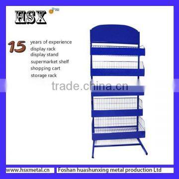 powder coat metal Wire Magazine Rack HSX-DR0023 / promotion rack