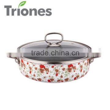 Non-stick Enamel Shallow Casserole