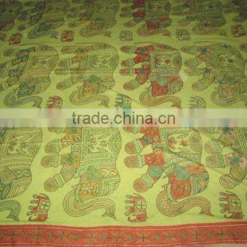 COTTON EMBRODARY ANIMALS TEXTILE