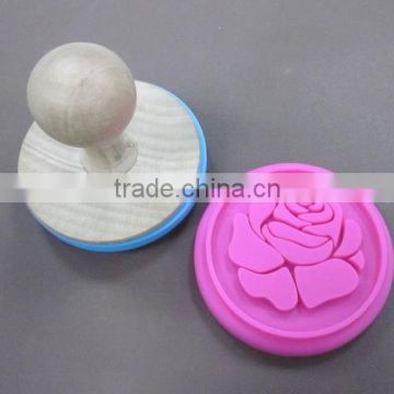 custom silicone cookie stamp with motive silicone head Rose cookie stamp