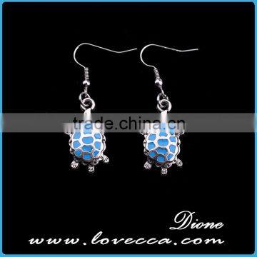 New fashion women simple designs blue gemstone turtle earring dione accessory