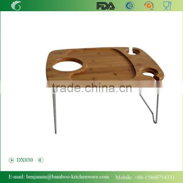 DX030/ Picnic Time Bamboo Portable Wine and Snack Table