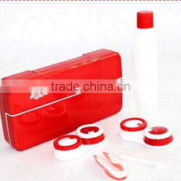 Good package Wholesale price Varicolored Cute Cheap colorful flower square contact lens case