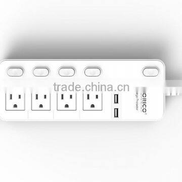 OEM High Quality SPC-S4U2 Usb 4 Outlets Smart Retractable Power Strip CE FCC ROHS Approval