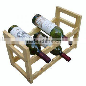 2 tiers wooden wine rack