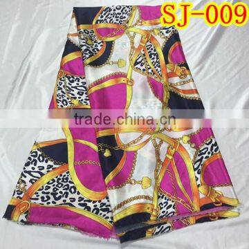 Colourful African satin silk fabric SJ-009