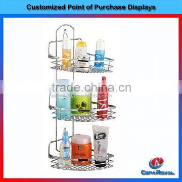 Fashion 3-tier floor bathroom corner display cabinet