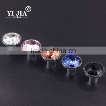 Chrome Base Clear Brass Accessories Drawer Pulls Cupboard Handle Knob photo-5