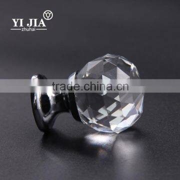 1 inch best-selling brass base clear glass cabinet drawer handles