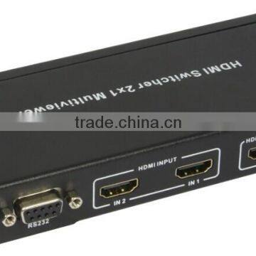 Super HDMI Switch 2 by 1 Switch Multi-Viewer With Picture in Picutre, Support RS232 and IR photo-2