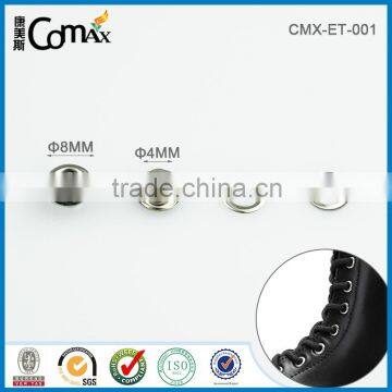 High quality iron metal round shoes eyelets for shoe lace