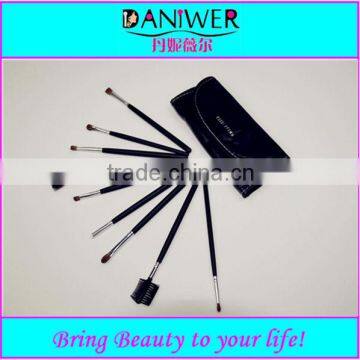 High quality 9pcs discount makeup brush kits,Black cosmetic brush set with bag free sample