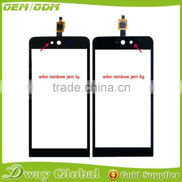 Factory Price Glass sensor With Touch Panel For Wiko Rainbow Jam 3G 4G Touch Screen Digitizer Spare Parts