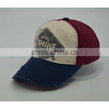 Washed cotton 5 panels baseball cap bulk