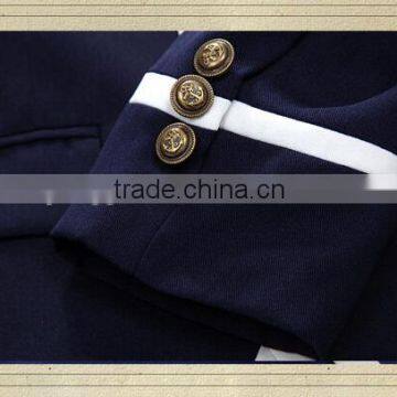 2016 Long-sleeve White Shirt ,navy Trouser,plaid Skirt Girl School Uniform photo-5