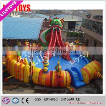 Good quality inflatable dragon bouncer park / inflatable dragon park