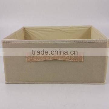 Beige Multifuction Home Closet Organizer Cube Non-woven Fabric Foldable Storage Box