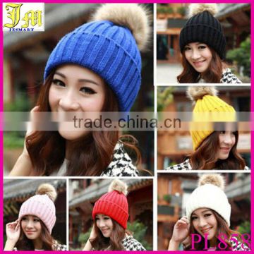 2014 Hot Women's Winter Warm Crochet Knitting Hats Beret Ski Beanie Ball Caps Hats