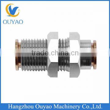 Stainless Steel Compressed Straight Pneumatic Push-in Unions Fittings