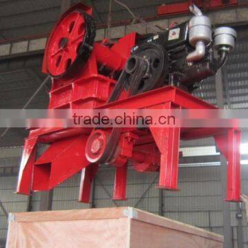 Diesel engine portable mobile type small jaw crusher PE150*250&PE250*400&PE200*300