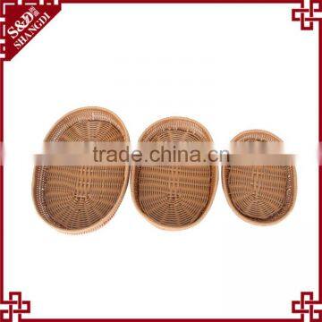 Washing Room Oval Shape Rattan Hanging Baskets for Towel Storage photo-6