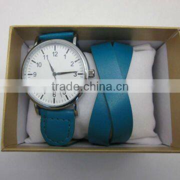 Long leather strap fashion lady wrist watch HOT !!!