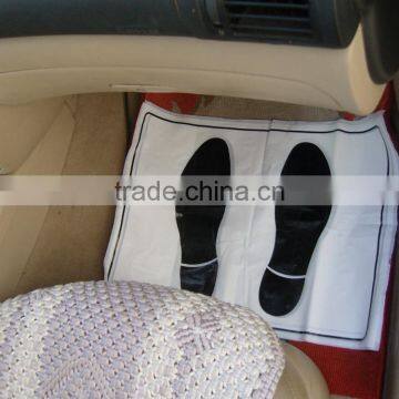 White Dispasable PE Plastic Foot Mat for Car Cleaning photo-3