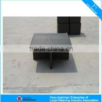 Cheap Outdoor Furniture Wicker Garden Rattan Square Table and Cube Chair photo-5