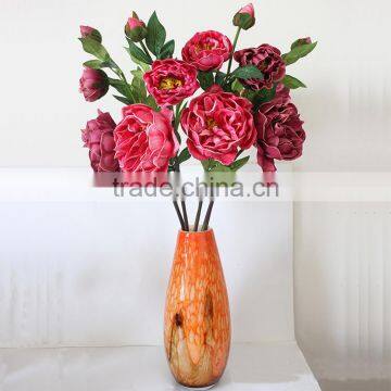 Wholesale simulation flowers colorful plastic artificial peony