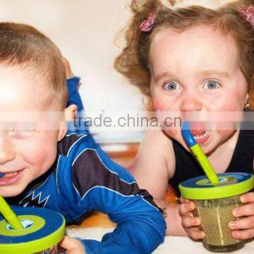 Silicone Glass Bottle Reusable Drinking Straw With Stainless Steel Brush Hot Sell photo-3