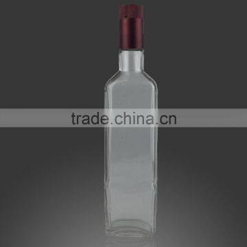 Cheapest square glass bottle 375ml square wine spirit whisky bottle 750ml