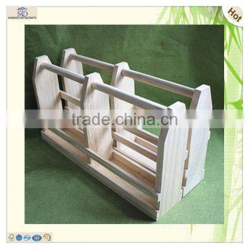 Wholesale Display Storage Wooden Wine Rack Holder Basket photo-6