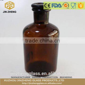 Amber Reagent Chemical Storage Bottle Glass Laboratory Reagent Bottle With Ground-in Narrow Wide Mouth photo-2