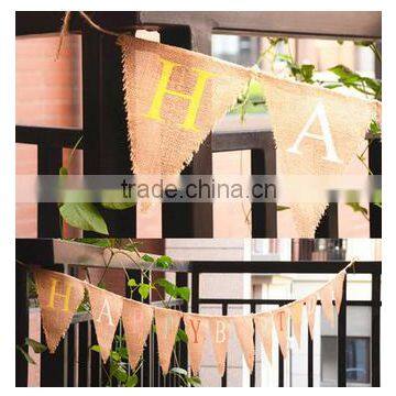 Happy Birthday Decorative Jute Flag Banner photo-2