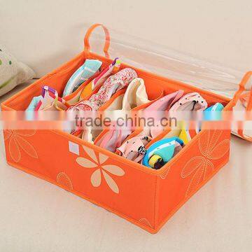 Fashion 7Lattices Oxford Fabric Socks Bra Covered Fabric Storage Box photo-5