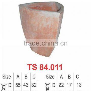 Outdoor terracotta flower pot