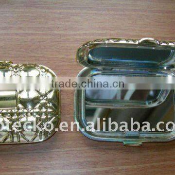 Metal pocket square mirror foldabele cosmetic mirror