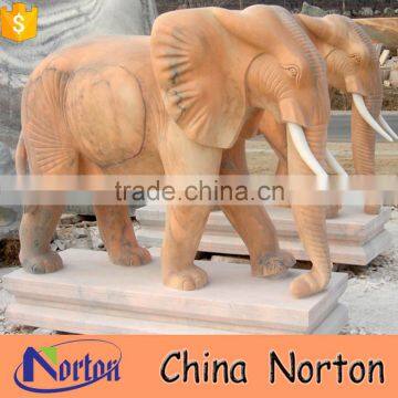 hand carved elephant marble statue price for wholesale NTBM-E042X