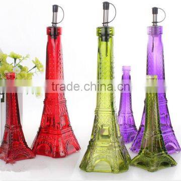 The Eiffel tower shape nice glass refined oil bottles