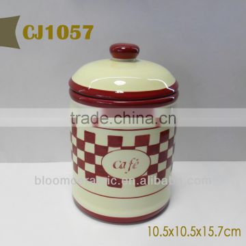 Ceramic coffee tea sugar canister sets