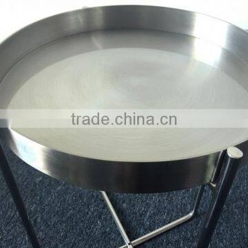 Wholesale Living Room Furniture Chrome Plating Sofa Side Table With Metal Folding Legs photo-3