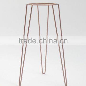 Copper Metal Wire Plant Stand Mid-Century Inspired