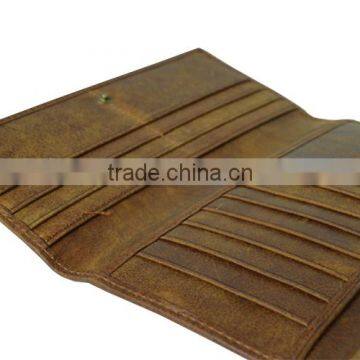 Promotion Gifts Crazy Horse Leather Long Credit Card Wallet Men With Coin Pocket photo-4