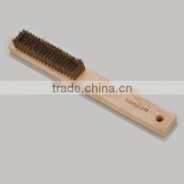 2014 the newest brass wire brush with wooden handle SJIE3072