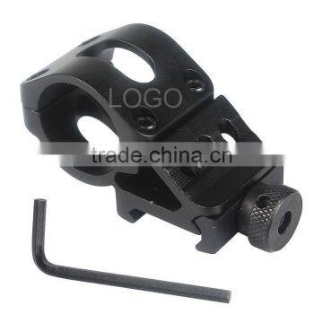 T2008 Durable Gun Optical Sight Flashlight Mount Holder Clip Clamp Black